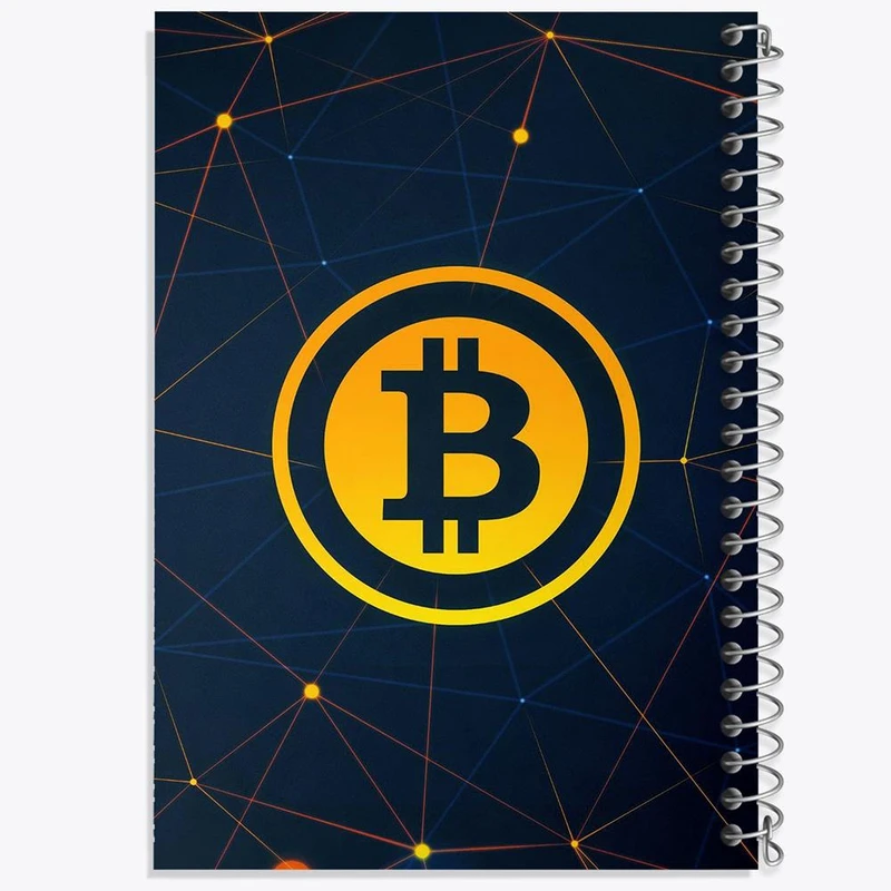 دفتر نقاشی 50 برگ خندالو مدل ارز دیجیتال بیت کوین کد 10876
