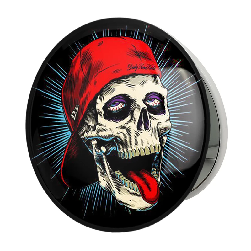 آینه جیبی خندالو طرح اسکلت Skleton مدل تاشو کد 1226 