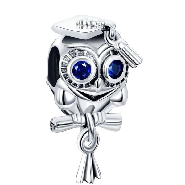 آویز گردنبند نقره زنانه پاندورا مدل Wise owl graduation 6555 