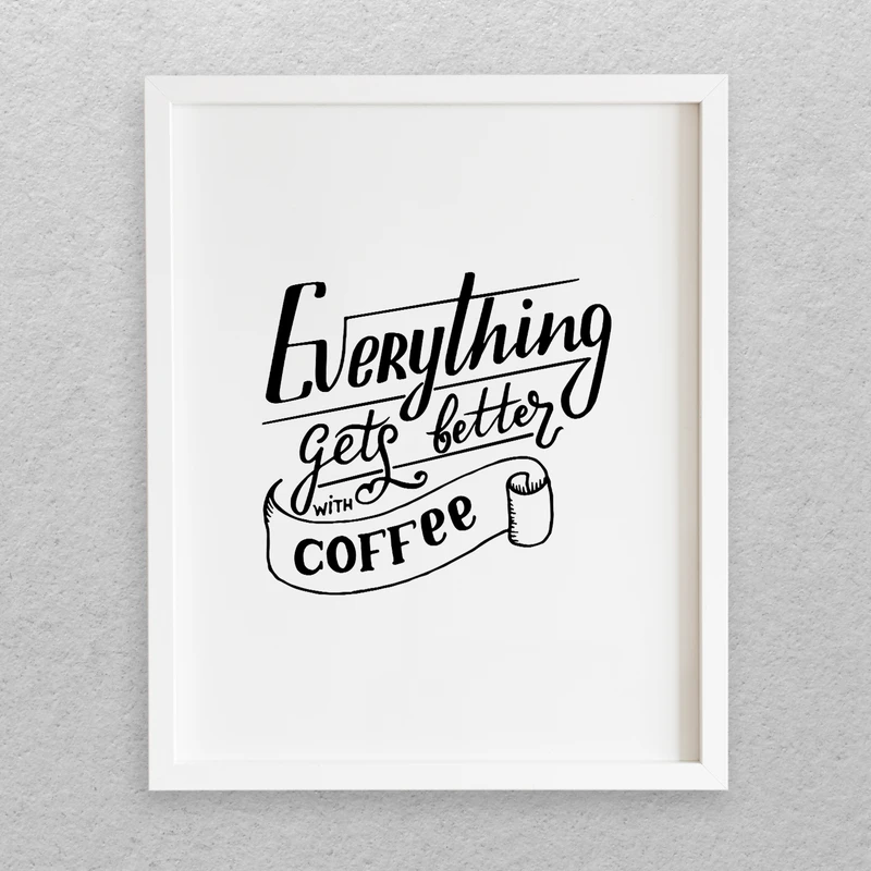 تابلو مدل نوشته انگلیسی طرح COFFEE کد 731