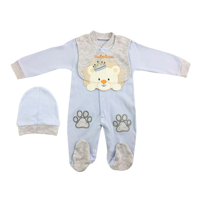 ست سرهمی و کلاه نوزادی مدل esaaby