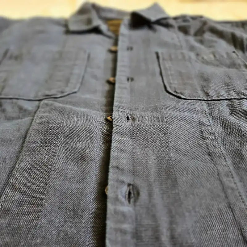 پیراهن آستین بلند مردانه جک اند جونز مدل جین دو جیب JJ12218036