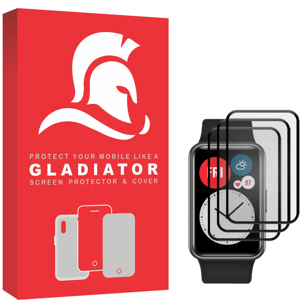محافظ صفحه نمایش گلادیاتور مدل GWP3000 مناسب برای ساعت هوشمند هوآوی Watch Fit بسته سه عددی