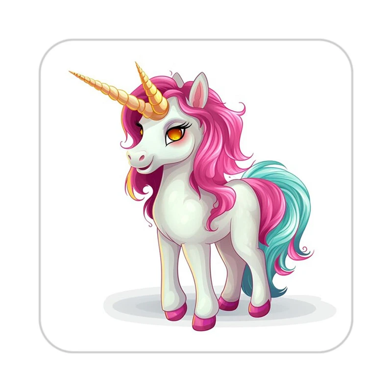 زیر لیوانی کاکتی طرح اسب تک شاخ و یونیکورن مدل mp29855