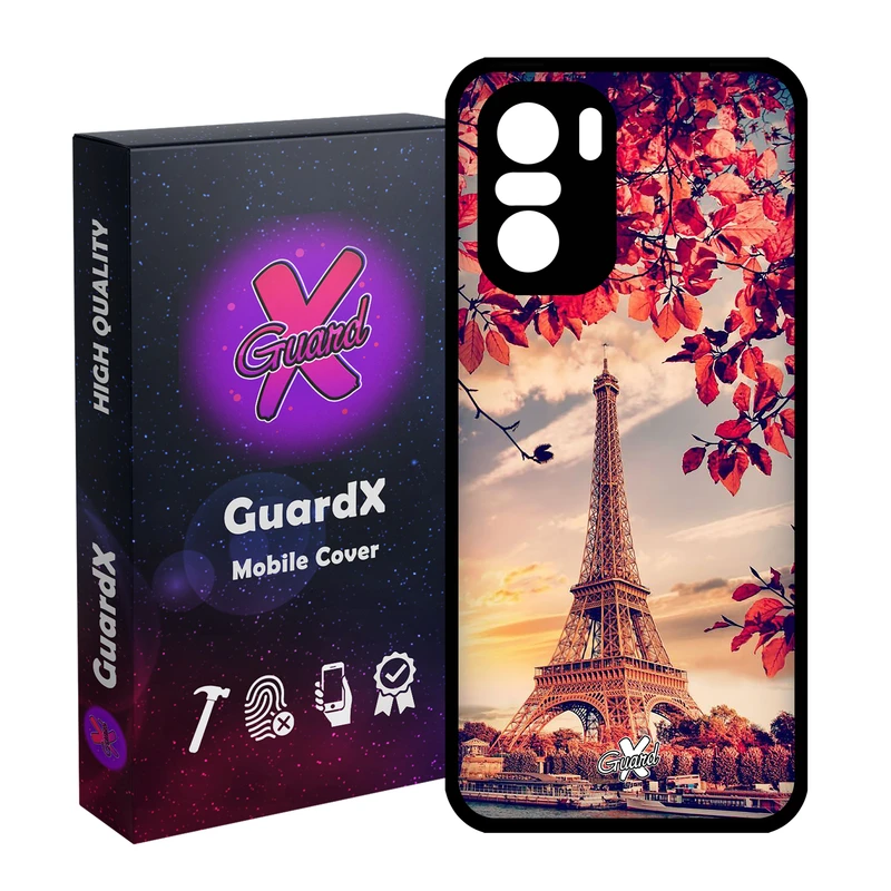 کاور گارد ایکس طرح Eiffel Tower مدل Glass10125 مناسب برای گوشی موبایل شیائومی Poco F3/MI 11X/MI 11X Pro/Redmi K40/K40 Pro