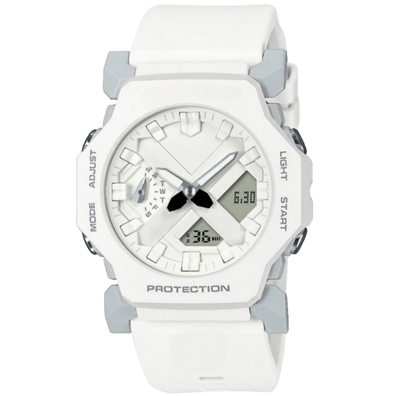 ساعت مچی عقربه‌ای کوارتز مدل دو زمانه کرنوگراف بند پیو کد e