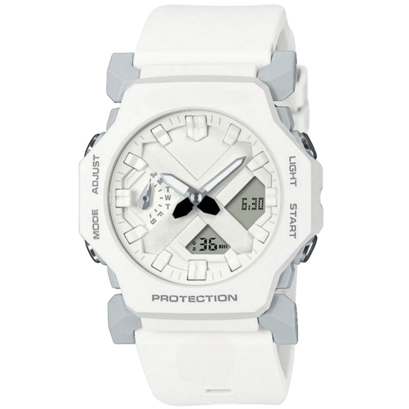 ساعت مچی عقربه‌ای کوارتز مدل دو زمانه کرنوگراف بند پیو کد e