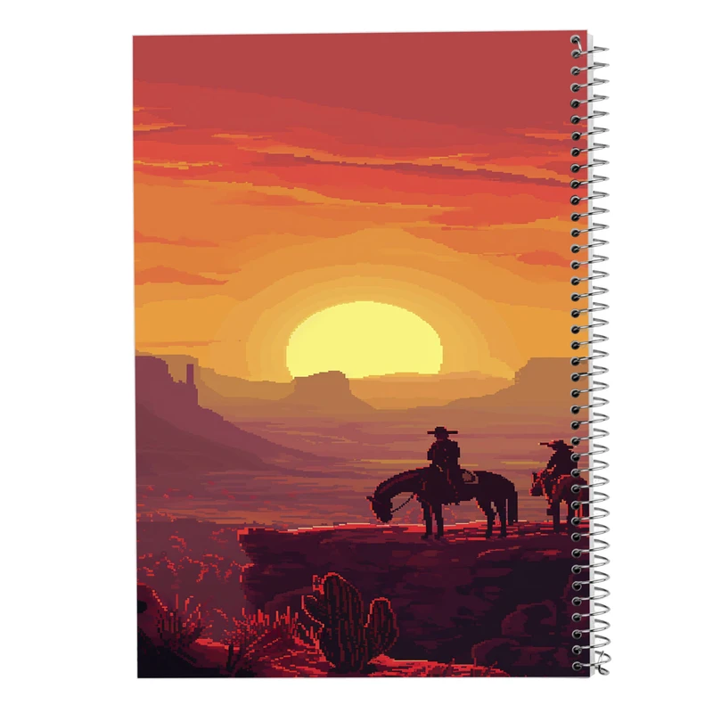 دفتر شطرنجی 50 برگ مدوپد مدل رد دد red dead کد DF13528