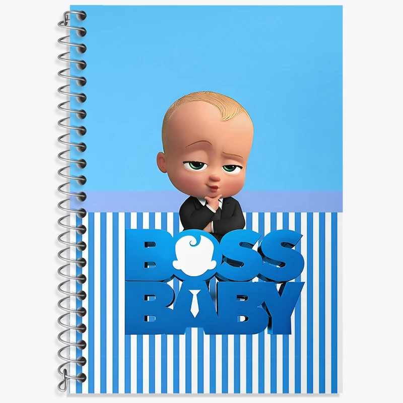 دفتر زبان 50 برگ خندالو مدل سه خط طرح بچه رئیس کد N3591