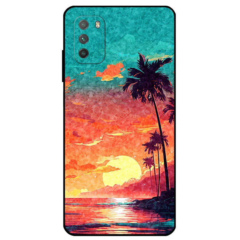 کاور مگافون طرح تابستان مدل 8000 مناسب برای گوشی موبایل شیائومی Poco M3