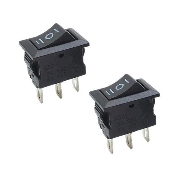 کلید راکر 3 پایه مدل 3PIN-KCD1 بسته 2 عددی