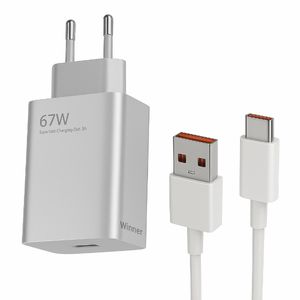 شارژر دیواری 67 وات واینر مدل Note 13 Pro به همراه کابل USB-C 