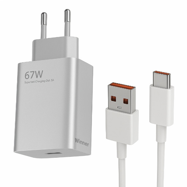 شارژر دیواری 67 وات واینر مدل Note 13 Pro به همراه کابل USB-C 