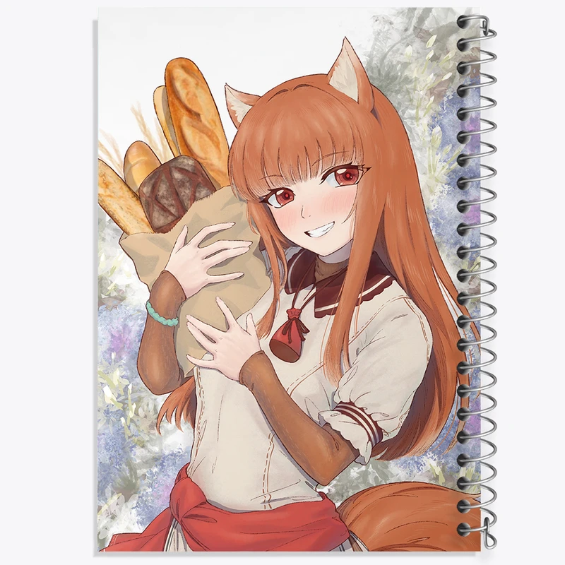 دفتر مشق 50 برگ خندالو طرح هولو انیمه ادویه و گرگ کد 36141