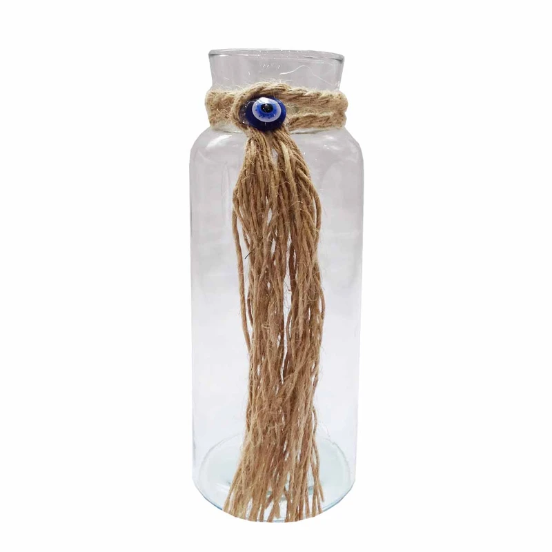 گلدان شیشه ای مدل اسموتی چشم و نظر کد 11