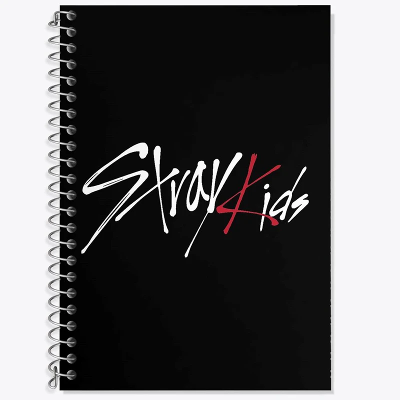 دفتر زبان 50 برگ خندالو مدل دو خط طرح گروه استری کیدز Stray Kids کد 11851