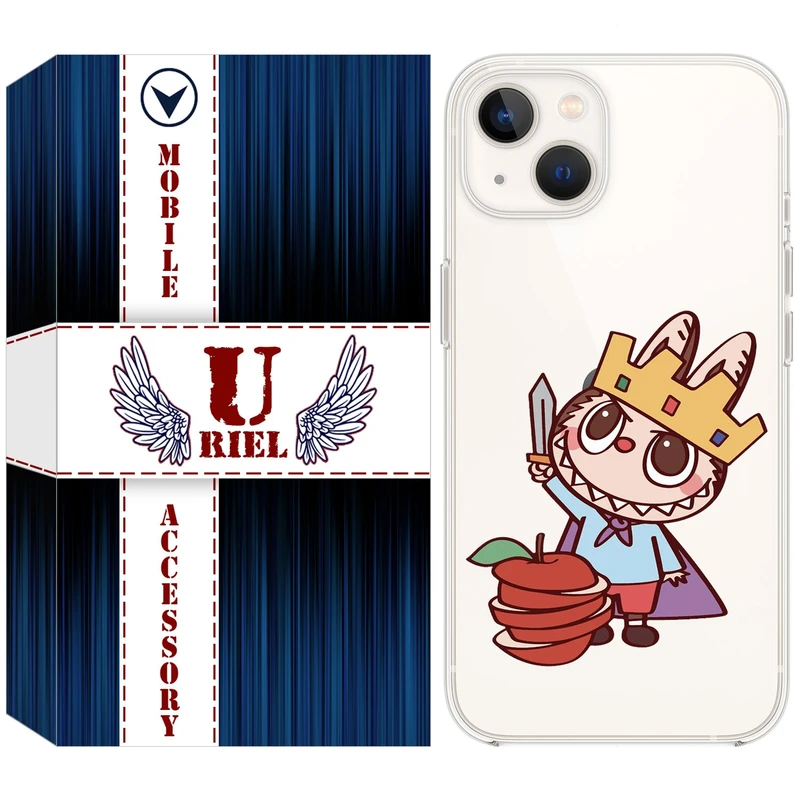 کاور یوریل مدل Clear کد 120 طرح لبوبو Labubu مناسب برای گوشی موبایل اپل iPhone 13