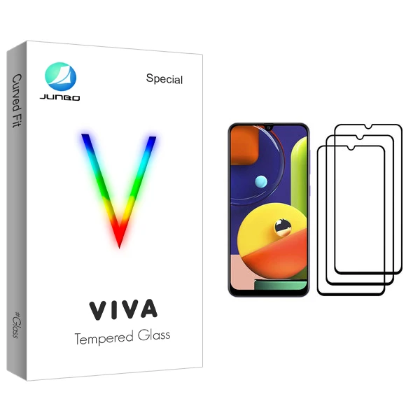 محافظ صفحه نمایش جانبو مدل Viva Glass مناسب برای گوشی موبایل سامسونگ Galaxy A50s بسته سه عددی