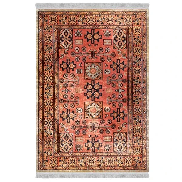 فرش پارچه‌ای دفه مدل فرشینه طرح مدرن کد 522