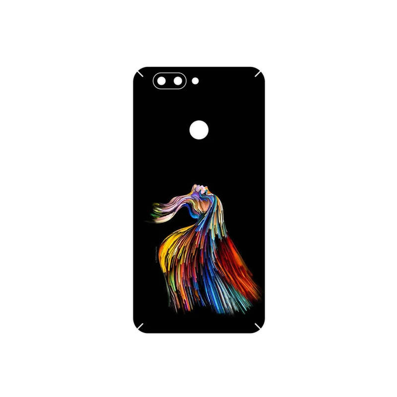 برچسب پوششی ماهوت مدل Rainbow Hair Digital Art مناسب برای گوشی موبایل الفون P8 Mini