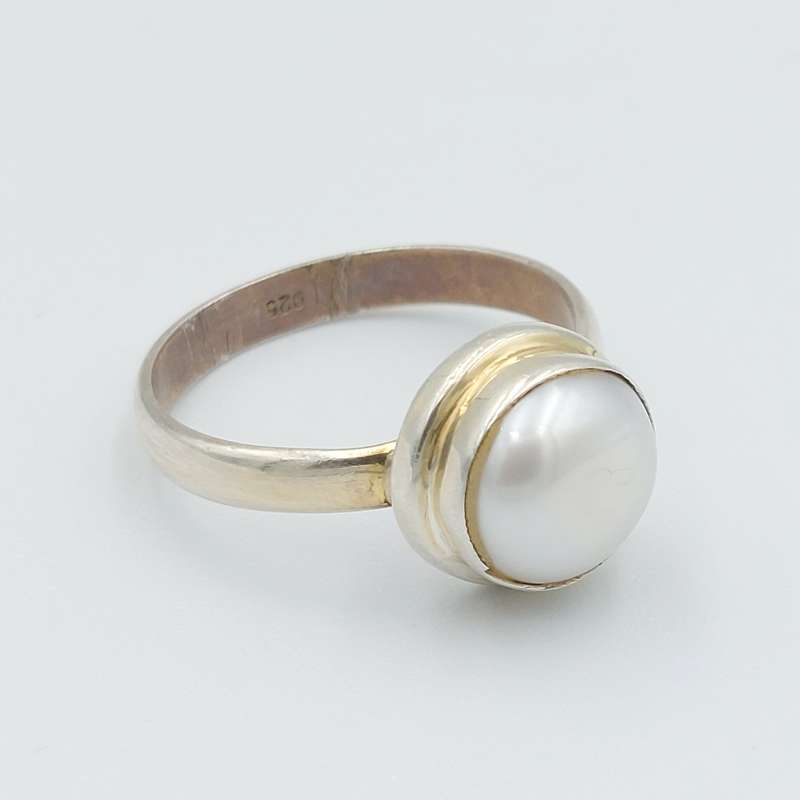 انگشتر نقره زنانه مدل مروارید کد 20552