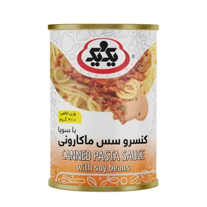 کنسرو سس مایه ماکارونی با سویا یک و یک - 410 گرم
