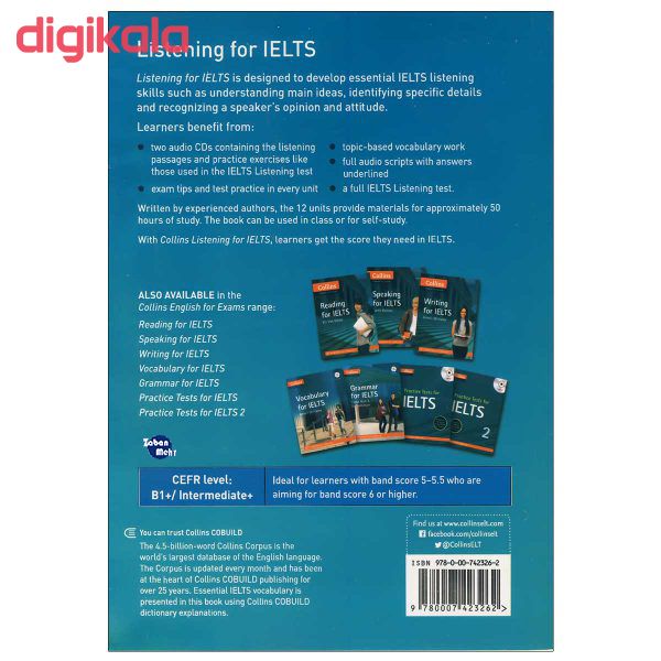 کتاب Collins listening for IELTS اثر Karen Kovacs انتشارات زبان مهر main 1 2