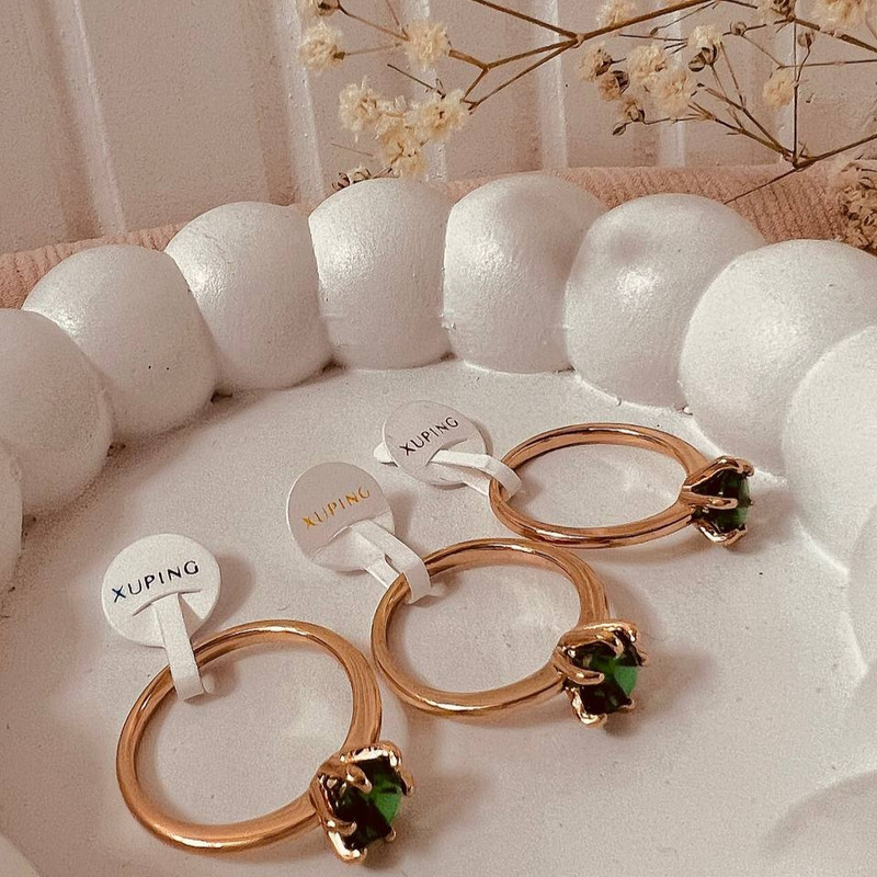 انگشتر زنانه ژوپینگ مدل تک نگین کد s