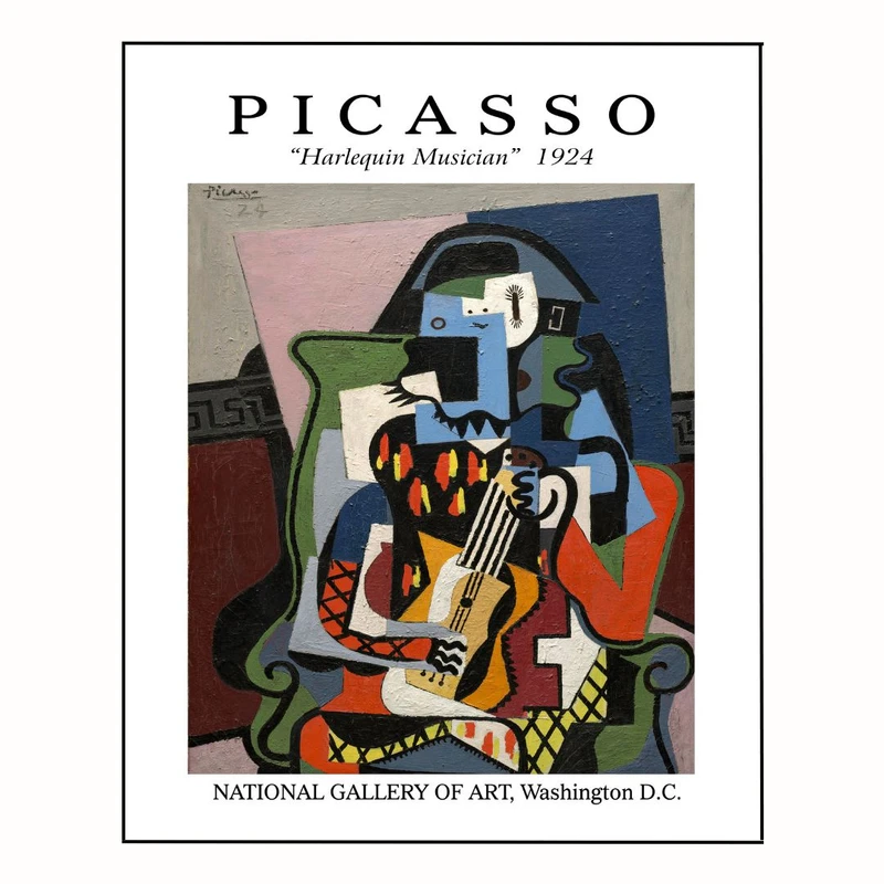 پوستر مدل  آثار هنری پیکاسو-هارلکوین موسیقی‌دان 