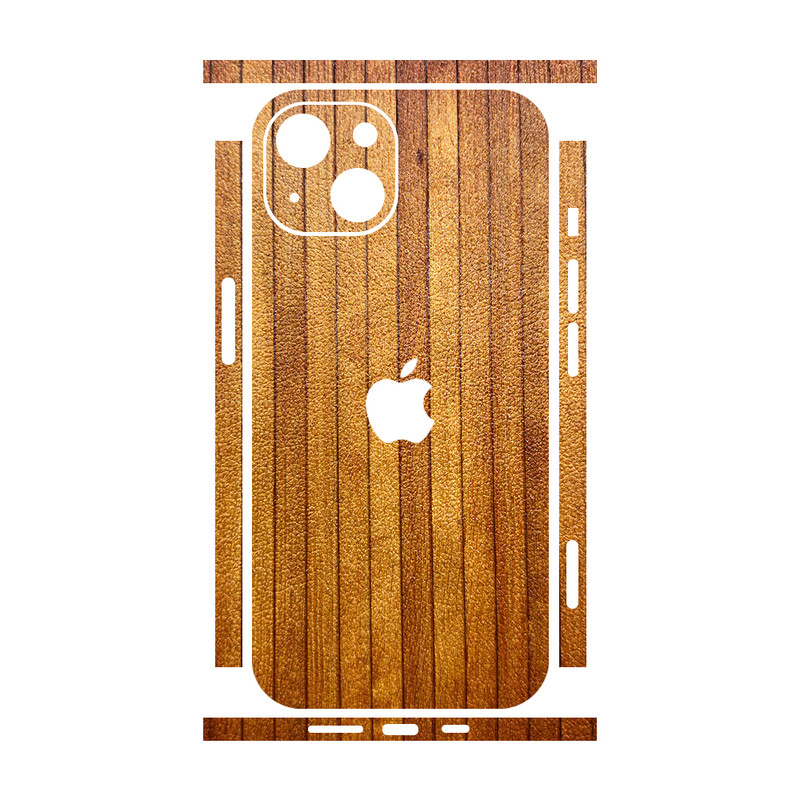 برچسب پوششی ریمکس مدل Leth طرح چوب مناسب برای گوشی موبایل اپل iPhone 13