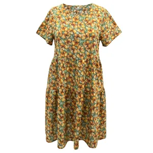 پیراهن آستین کوتاه راحتی زنانه مدل 43