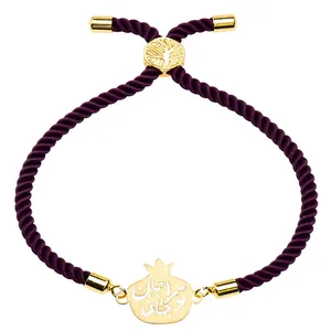 دستبند طلا 18 عیار زنانه الن نار مدل انار جان و جهاني 1324