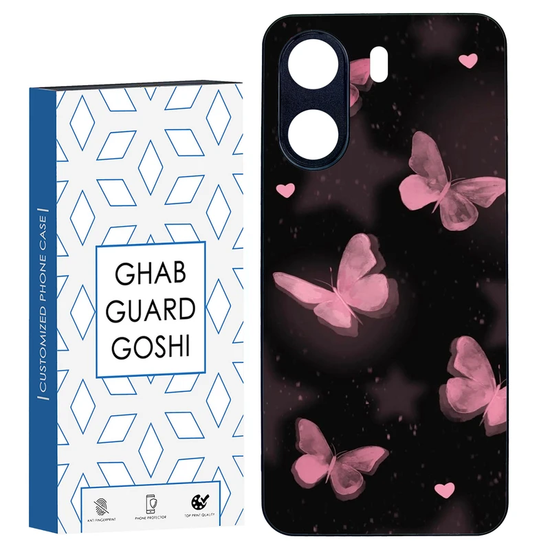 کاور قاب گارد گوشی طرح پروانه کد TPU-182 مناسب برای گوشی موبایل شیائومی REDMI 13C / POCO C65