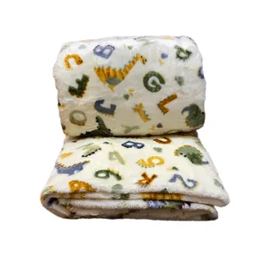 پتو مسافرتی یک نفره مدل دایناسور سایز 200x160 سانتی‌متر