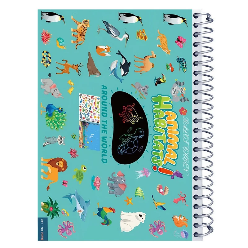 دفتر نقاشی 50 برگ بلوط چین مدل حیوانات کد A4-N50-ANI