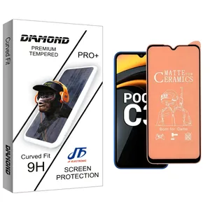 JF Diamond Glass Matt Ceramics Screen Protector For Xiaomi Poco C3