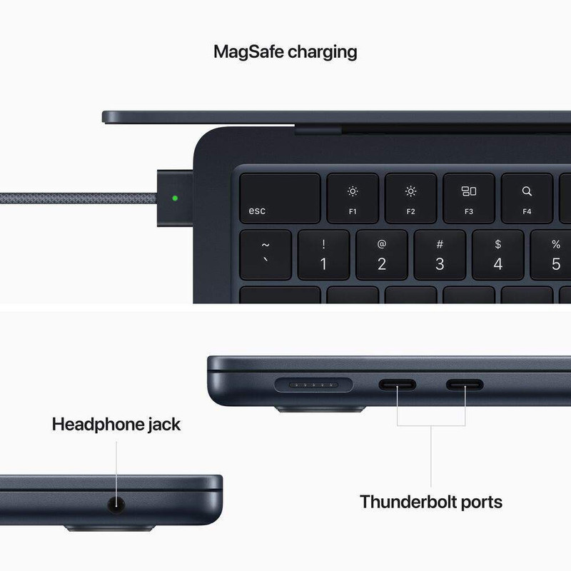 لپ تاپ 13.6 اینچی اپل مدل MacBook Air MC7X4 2022 HNA-M2-16GB RAM-256GB SSD