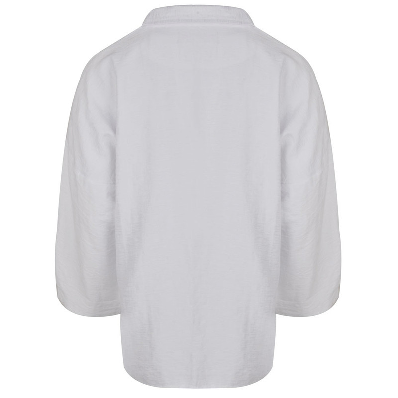 شومیز آستین بلند زنانه مدل جیب دار کد 256004501 رنگ سفید