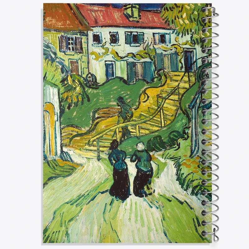 دفتر مشق 100 برگ خندالو طرح راه پله در اوور ونسان ونگوگ (Van Gogh) کد 36826