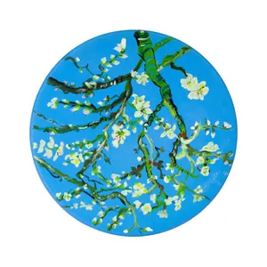 بشقاب دیوارکوب سفالی طرح شکوفه کد 001