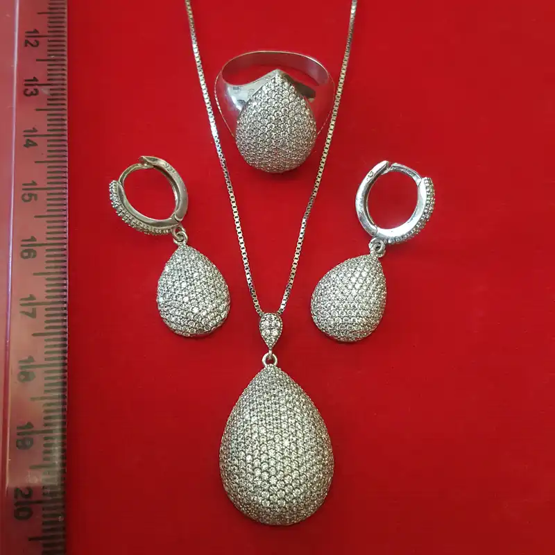 نیم ست نقره زنانه مدل AMT_N54