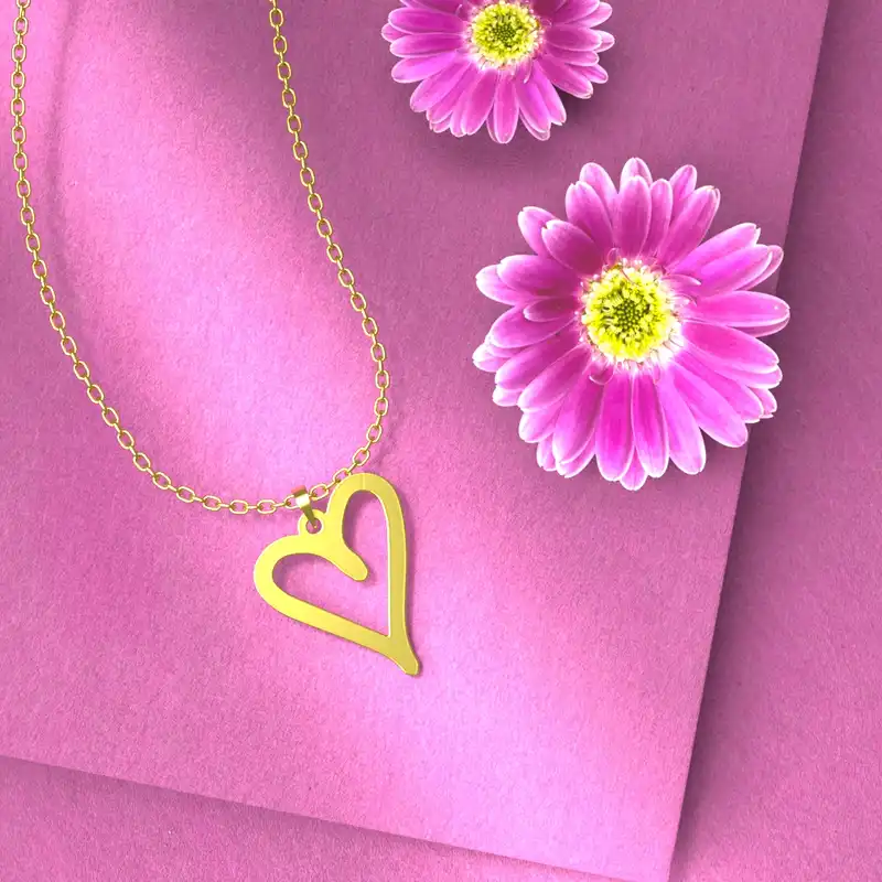 گردنبند طلا 18 عیار زنانه مدوپد مدل نیم رخ صورت کد CA10778