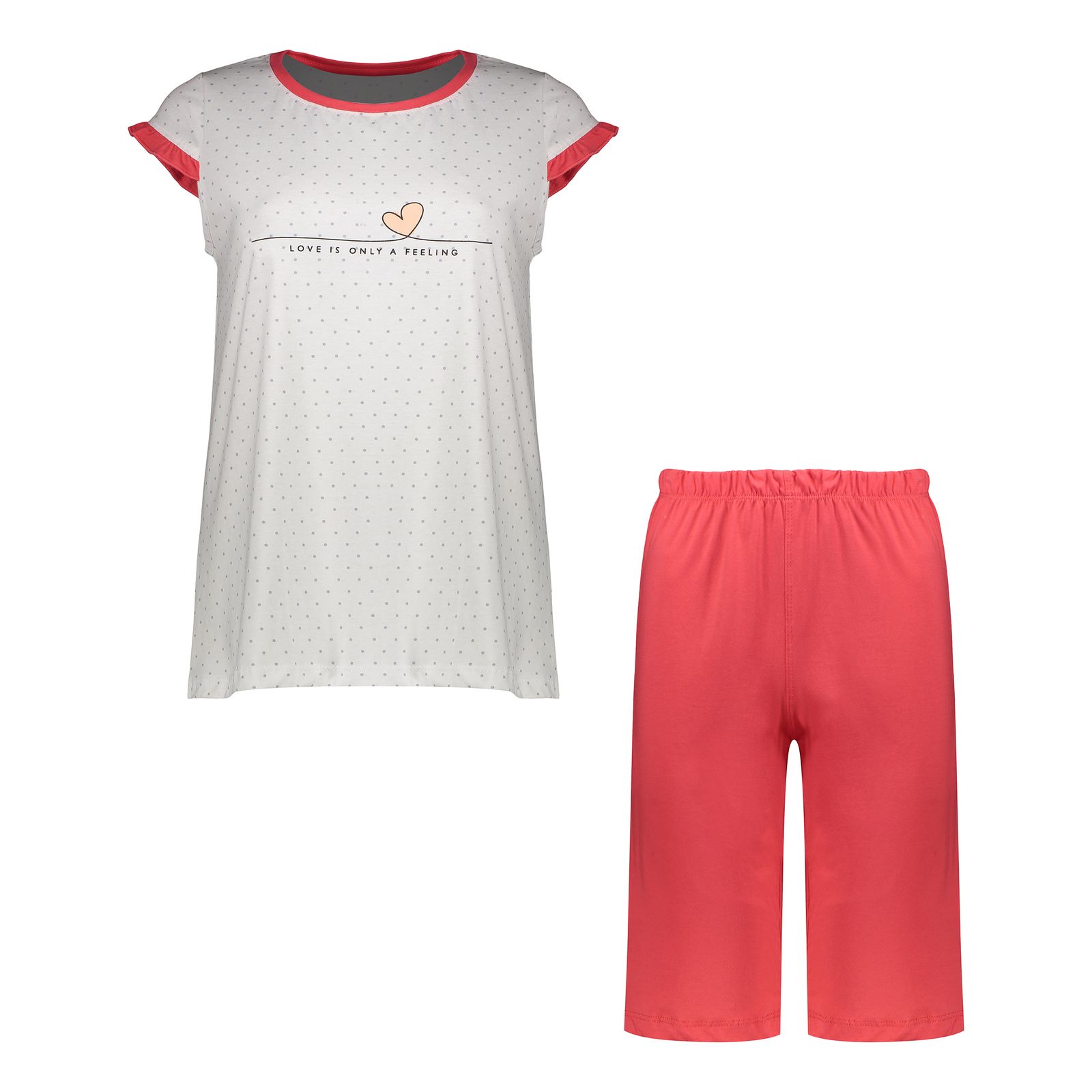 ست تی شرت آستین کوتاه و شلوارک زنانه ناربن مدل 1521822-3439