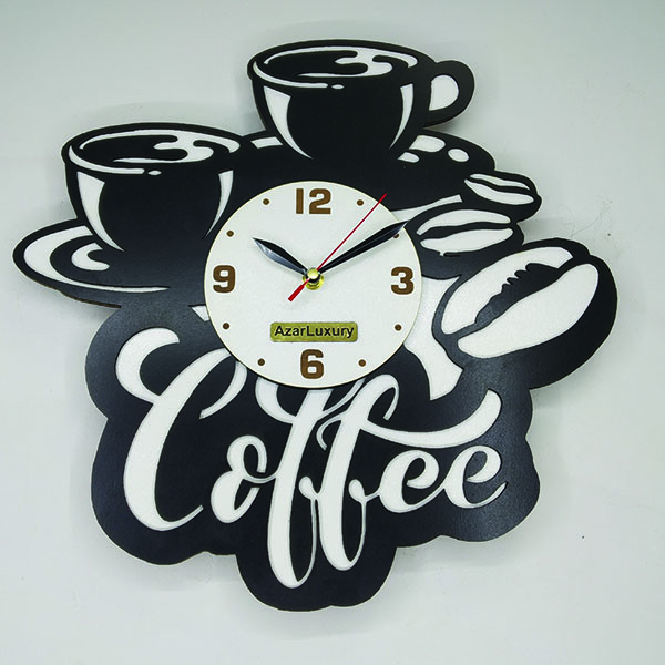 ساعت دیواری آذرلاکچری طرح کافی شاپ کد 001