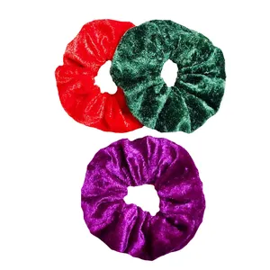 کش مو دخترانه مدل مخملی مجموعه سه عددی