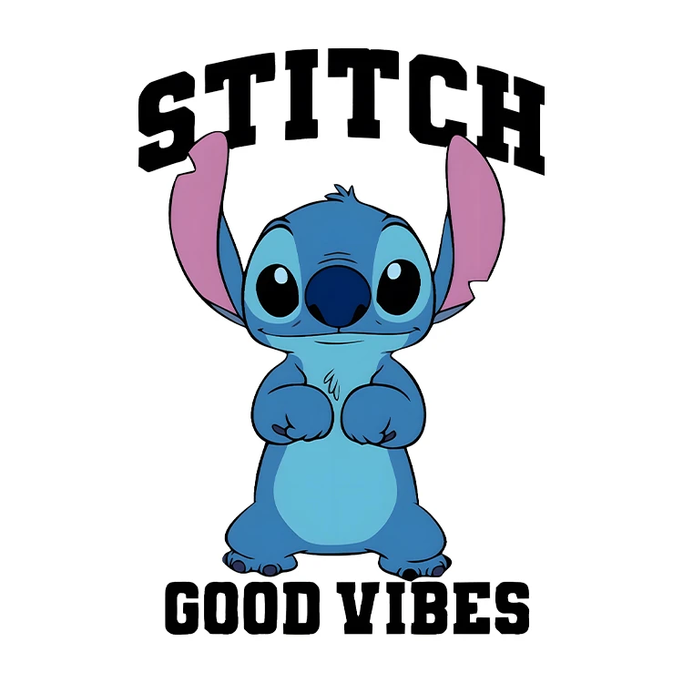 استیکر پارچه و لباس پاد آفرین مدل کارتونی استیچ کیوت بامزه کد S3950