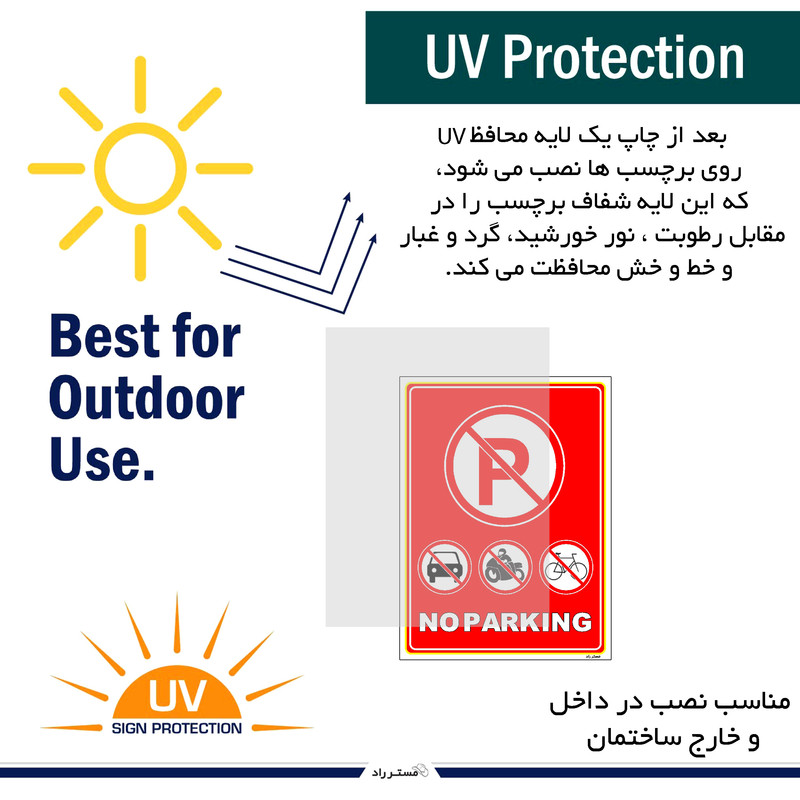 برچسب ایمنی مستر راد طرح پارک نکنید NO PARKING مدل HSE-OSHA-1306