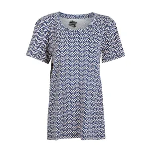 تی شرت آستین کوتاه زنانه جوتی جینز مدل یقه گرد کد 1515249 رنگ سرمه‌ای