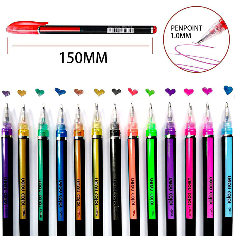 خودکار مدل نئون پاستلی شبرنگ مجموعه 12 عددی