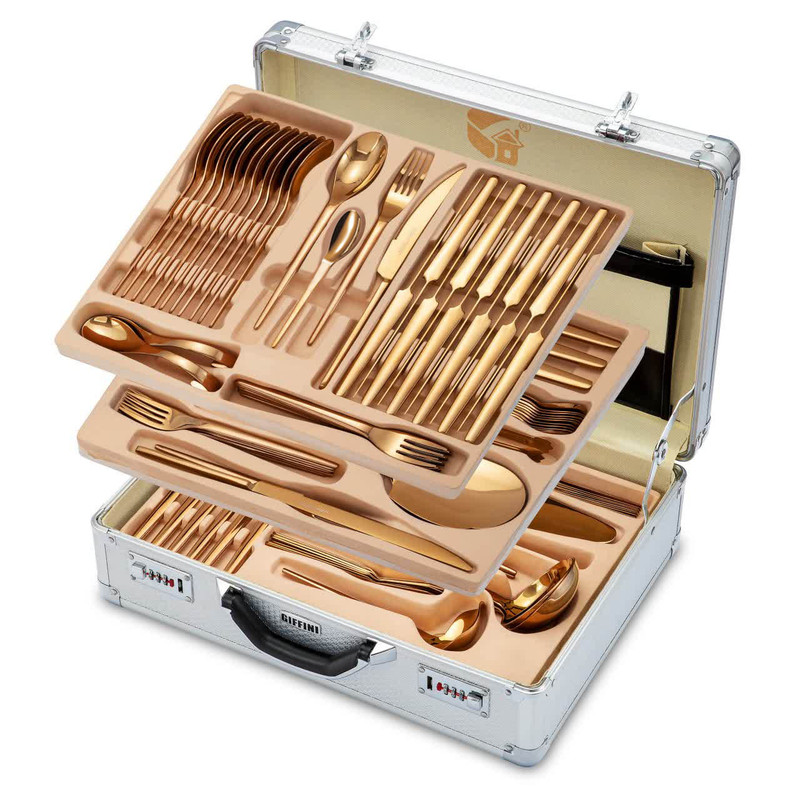 سرویس قاشق و چنگال 141 پارچه جی فی نی مدل 168